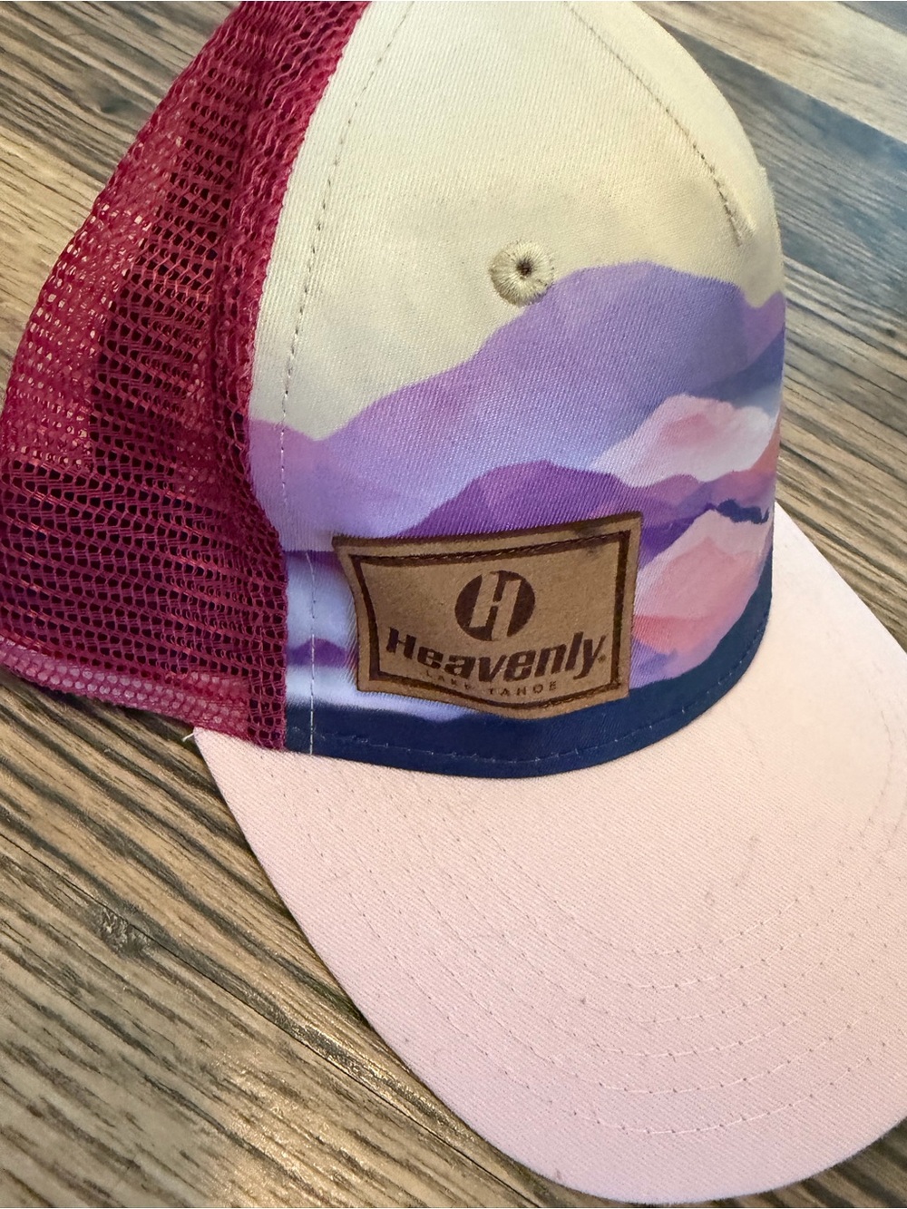 Locale Heavenly Pink & Purple Heavenly Ski Resort Mountain Trucker Hat